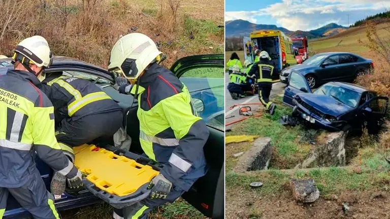 Accidente de tráfico en la NA-234. BOMBEROS DE NAVARRA
