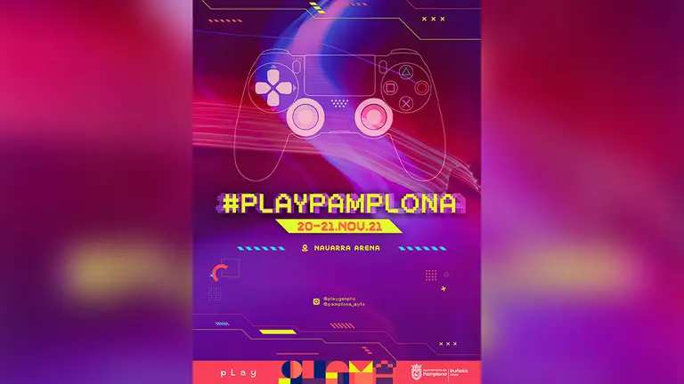 Cartel #PLAYPAMPLONA. AYUNTAMIENTO DE PAMPLONA