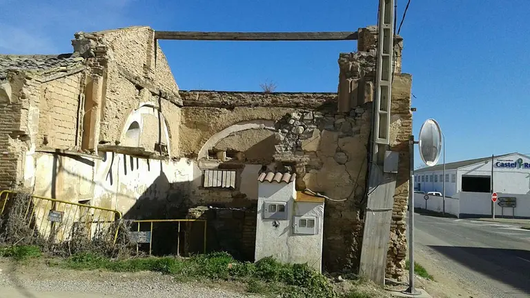 Estado ruinoso en el que se encuentra el Humilladero de Tudela. AYUNTAMIENTO DE TUDELA