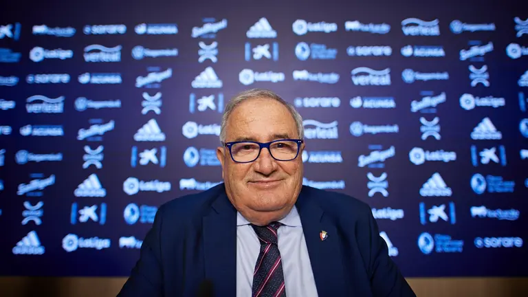 Presentación oficial de la nueva junta directiva de Osasuna presidida por Luis Sabalza. MIGUEL OSÉS