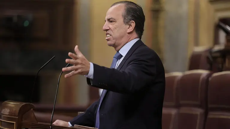 El diputado de UPN, Carlos García Adanero, interviene en una sesión plenaria en el Congreso. EUROPA PRESS