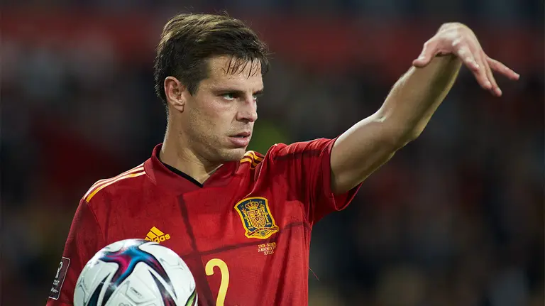 Cesar Azpilicueta en el artido España - Suecia de clasificación para el Mundial de Qatar. AFP7 /  Europa Press