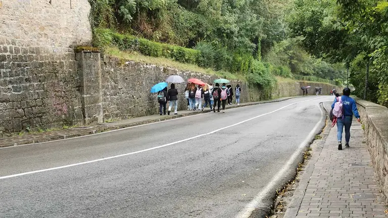 Imagen de archivo de la cuesta de Santo Domingo en Pamplona. AYUNTAMIENTO DE PAMPLONA