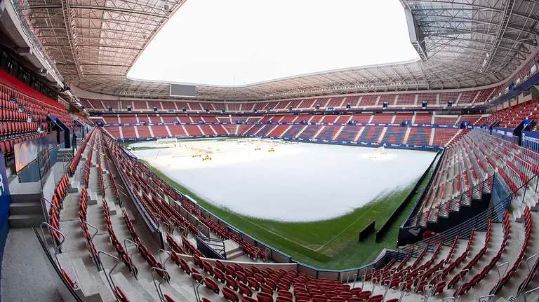 Nieve en el Estadio de El Sadar. CA Osasuna.