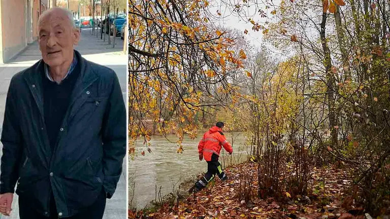 Dispositivo de b&uacute;squeda de Bomberos para encontrar al hombre desaparecido de 74 a&ntilde;os hace unos d&iacute;as en Pamplona. PABLO LASAOSA