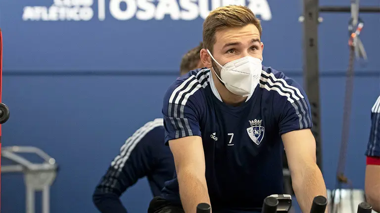 Entrenamiento de Jon Moncayola en Tajonar. CA Osasuna.