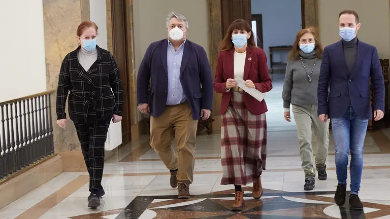 La portavoz del grupo municipal del PSN en Pamplona, Maite Esporrin, valora el acuerdo presupuestario de 2021 y plantea su posición para el próximo pleno de Presupuestos. IÑIGO ALZUGARAY