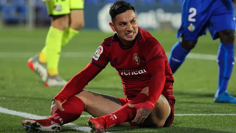 El jugador de Osasuna Chimy Ávila, durante el partido entre Getafe y Osasuna. 
Irina R. Hipolito / AFP7 / Europa Press