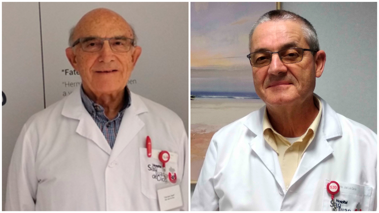 Jose Luis García Imas (d), el nuevo Superior de la Comunidad de Hermanos del Hospital San Juan de Dios de Pamplona-Tudela, que sucederá a Gabino Gorostieta. CEDIDA