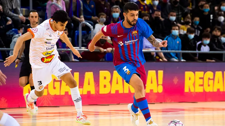 Partido de fútbol sala FC Barcelona - Ribera Navarra en el Palau Blaugrana. @RiberaNavarraFS