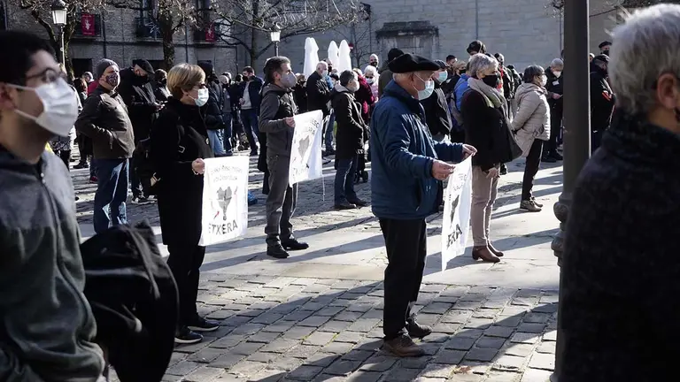 Acto de Sare y Etxerat en Pamplona en favor de los presos de ETA. EDUARDO SANZ/EUROPA PRESS