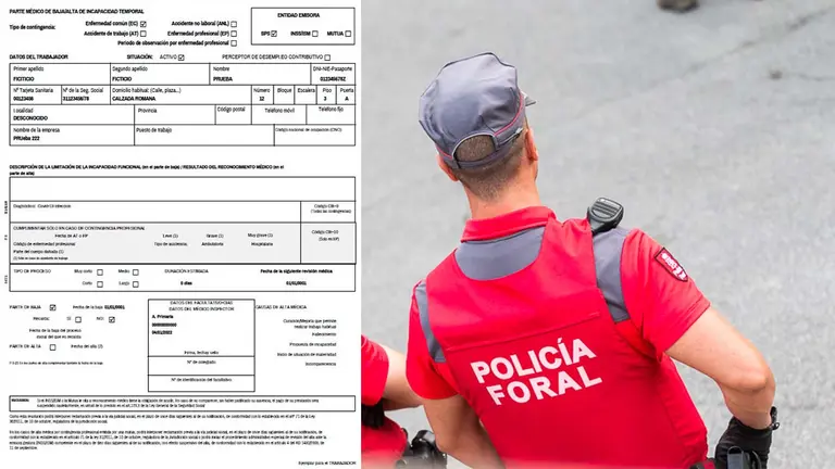 La Policía Foral ha detenido a dos personas, y está investigando a otras diez, por un delito de falsificación de documento público cometido sobre bajas laborales. ARCHIVO