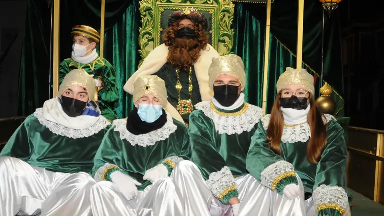 El rey Gaspar y sus pajes en Caparroso. ARCHIVO