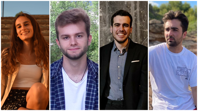 Los alumnos de la Universidad Pública de Navarra (UPNA) Soraya Carrasco, Pablo Patús, Javier Pardiño y Andrés Santiago. CEDIDA