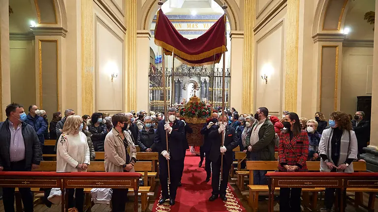 Recibimiento de las reliquias de San Fermín con una Misa presidida por el Arzobispo Freancisco Pérez. PABLO LASAOSA
