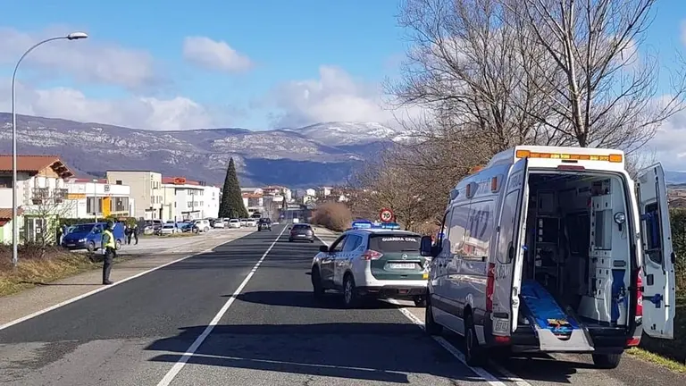 Imagen del suceso ocurrido en Echarri Aranaz. GUARDIA CIVIL