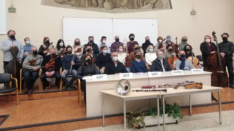 Rueda de prensa del comité de empresa de la Orquesta Sinfónica de Navarra. - UGT