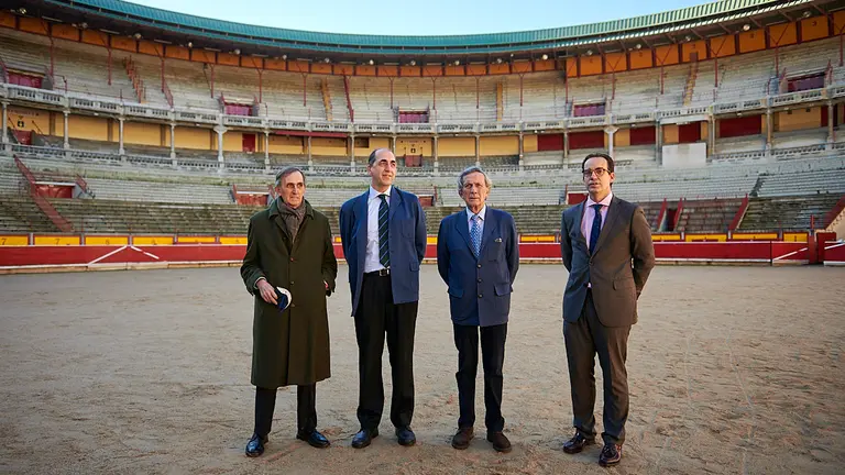 Rueda de prensa sobre el centenario de la plaza de toros con la intervenci&oacute;n de Jose Mar&iacute;a Marco, Jes&uacute;s C&iacute;a y Mariano Pascal. PABLO LASAOSA