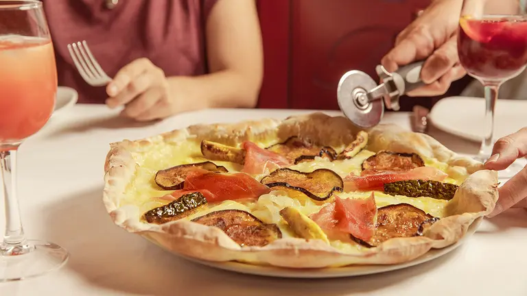 Imagen de archivo de una pizza de La Tagliatella.