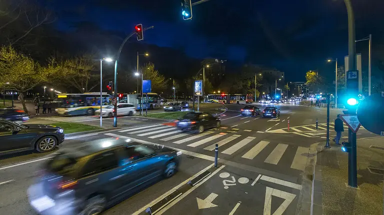 Un paso de cebra en Pamplona. AYUNTAMIENTO DE PAMPLONA