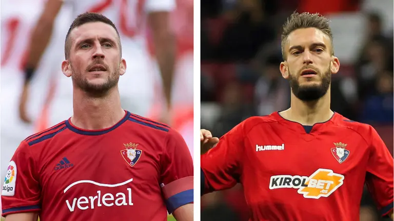 Los jugadores de Osasuna Oier Sanjurjo y Roberto Torres. Navarra.com