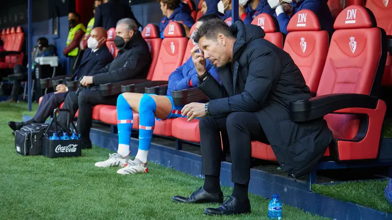 Partido de La Liga Santander entre Osasuna y Atlético de Madrid disputado en el estadio de El Sadar. IÑIGO ALZUGARAY