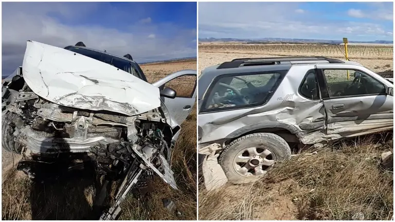 Heridos los conductores de dos vehículos en Ablitas tras una colisión lateral. BOMBEROS DE NAVARRA