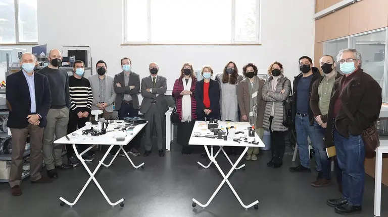 El consejero de Cohesión Territorial del Gobierno de Navarra, Bernardo Ciriza, en la presentación del proyecto Kinesis en Dinabide. - GOBIERNO DE NAVARRA