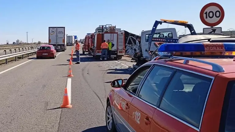 Accidente en la A68 en Fontellas. POLICÍA FORAL