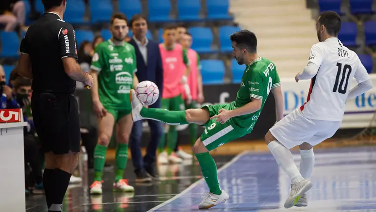 Partido de Liga Nacional de Fútbol Sala entre Osasuna Magna Xota y Santa Coloma disputado en el pabellón Anaitasuna de Pamplona. IÑIGO ALZUGARAY