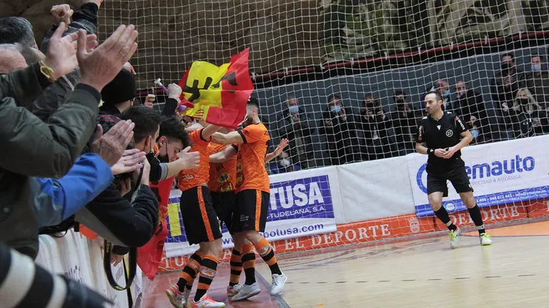 El Ribera Navarra FS sigue en plena racha de victorias. Cedida.