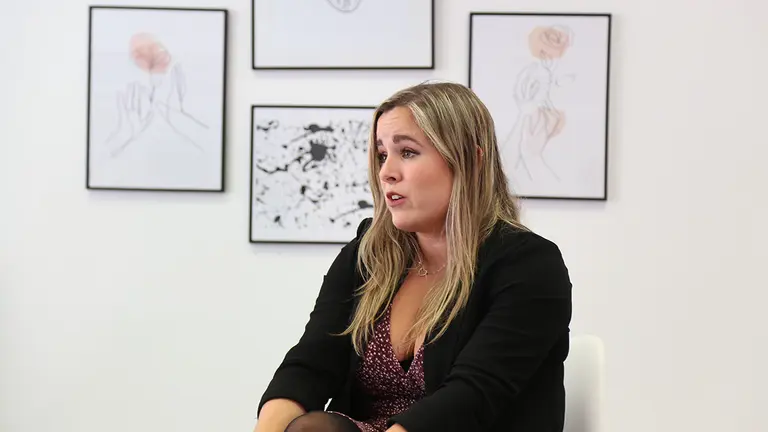 La Dra. Itxaso Marín, geriatra del Hospital Universitario de Navarra. COLEGIO DE MÉDICOS DE NAVARRA