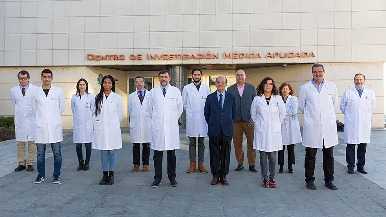 Investigadores que han participado en el estudio de porfiria aguda intermitente en el CIMA. CEDIDA