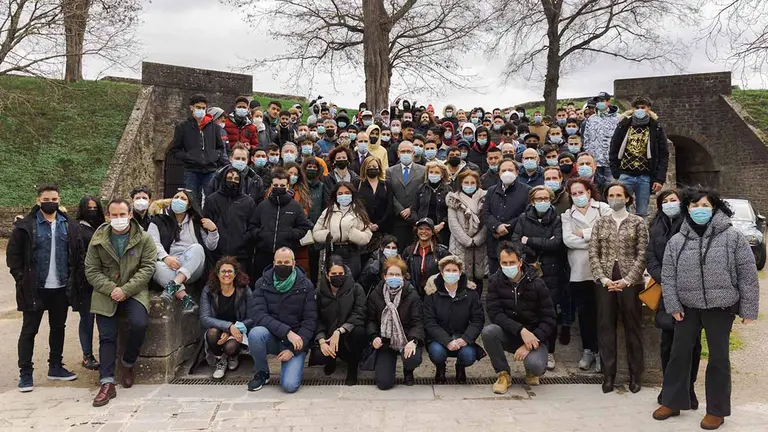 Acto de bienvenida al alumnado a las Escuelas Taller de Pamplona. AYUNTAMIENTO DE PAMPLONA