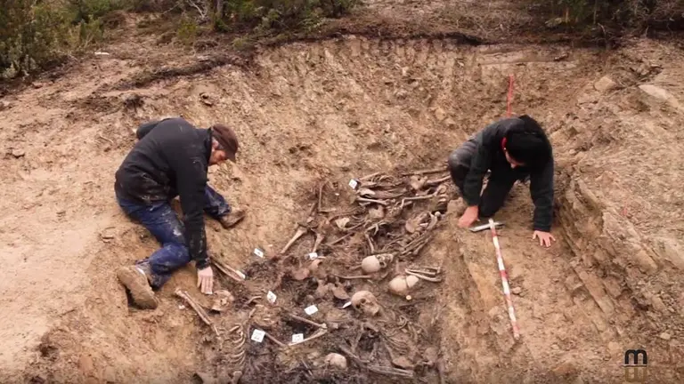 Trabajos de exhumación en la fosa de Olave - GOBIERNO DE NAVARRA