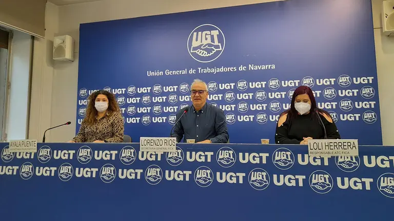 Ayala Puente, Lorenzo Ríos y Loli Herrera, durante la rueda de prensa. EUROPA PRESS