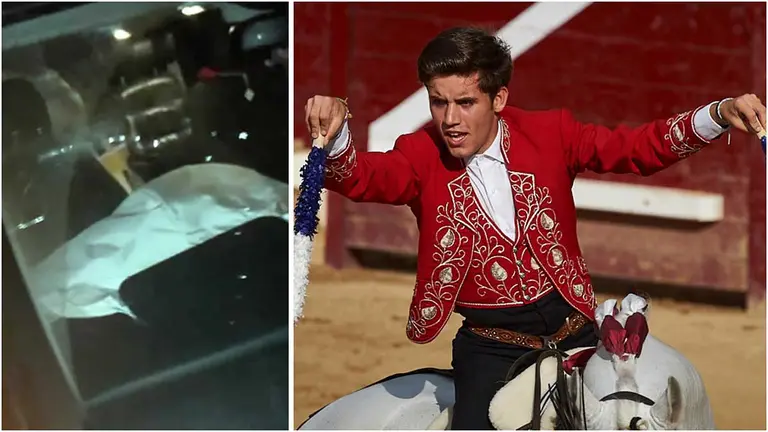 La furgoneta en la que viajaba Guillermo Hermoso de Mendoza sufrió importantes daños tras el accidente.