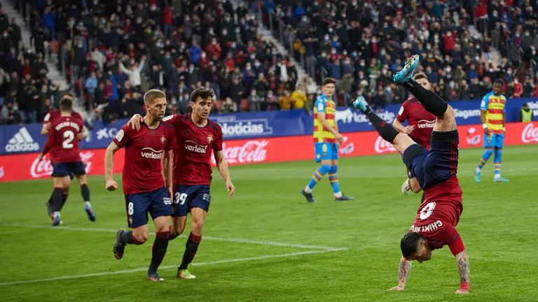Partido de La Liga Santander entre Osasuna y Levante disputado en el estadio de El Sadar. IÑIGO ALZUGARAY