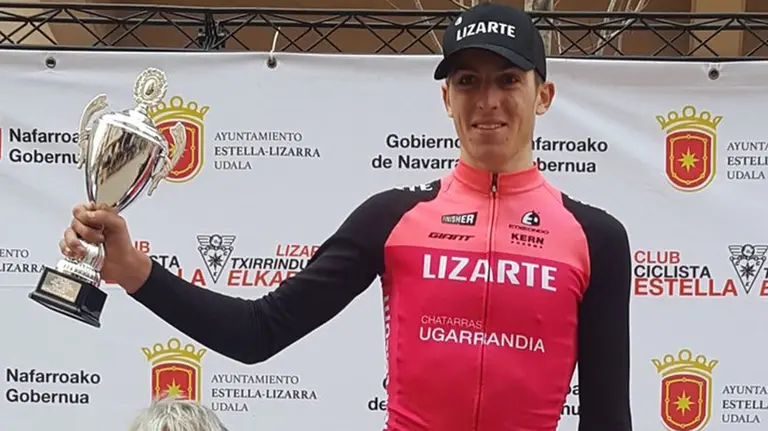Pablo Castrillo se ha llevado el triunfo en el Memorial Cirilo Zunzarren en Estella. Lizarte.