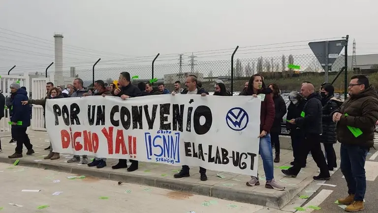 Imagen de una de las concentraciones. COMITÉ DE EMPRESA ISNN