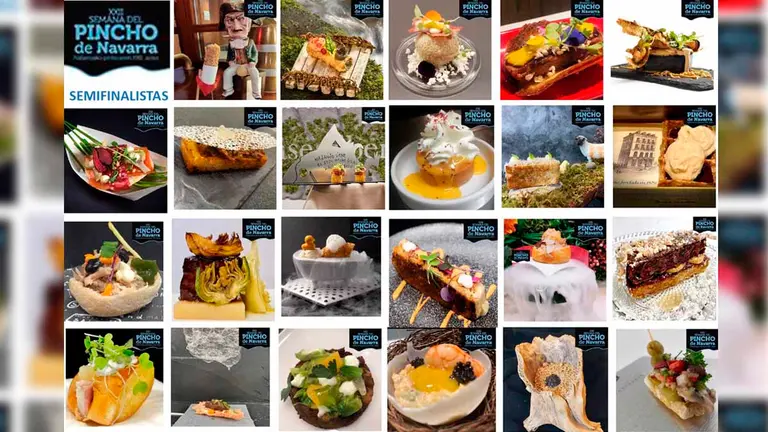 Pinchos semifinalistas de la Semana del Pincho de Navarra. ASOCIACIÓN DE HOSTELERÍA Y TURISMO DE NAVARRA