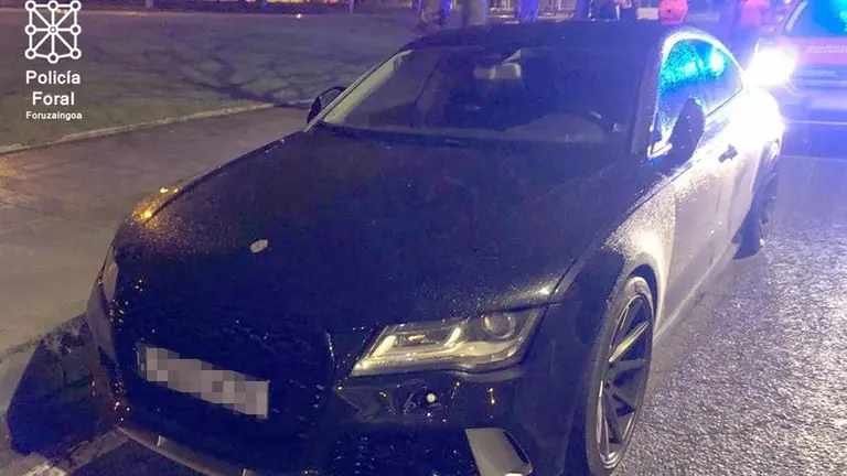 Veh&iacute;culo conducido por el menor de 14 a&ntilde;os. POLIC&Iacute;A FORAL