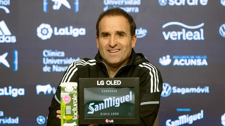 Rueda de prensa de Jagoba Arrasate en El Sadar. CA Osasuna.
