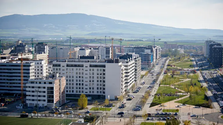 Vista del Soto Lezkairu desde los depósitos de Mendillorri. IRANZU LARRASOAÑA