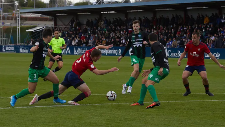 Jornada 29 de la liga de Segunda RFEF entre Osasuna Promesas y Sestao River disputado en las instalaciones de Tajonar. IÑIGO ALZUGARAY