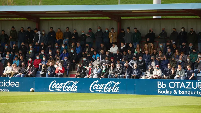 Jornada 29 de la liga de Segunda RFEF entre Osasuna Promesas y Sestao River disputado en las instalaciones de Tajonar. IÑIGO ALZUGARAY