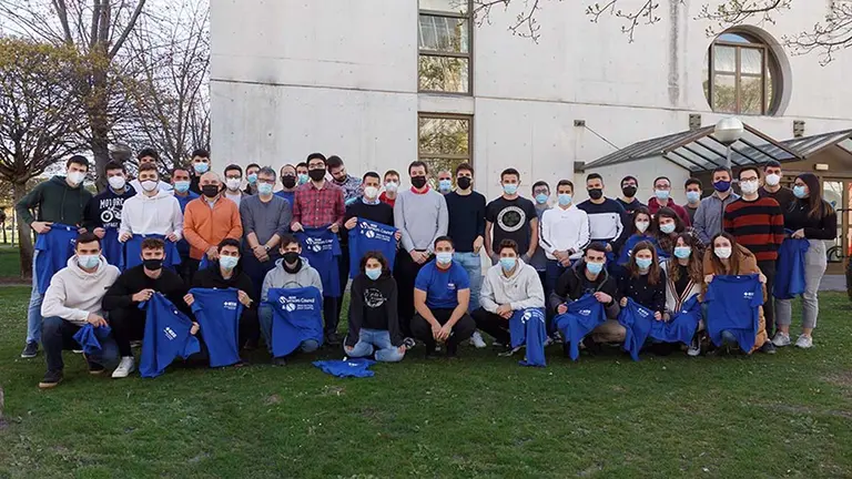 0Ponentes y estudiantes asistentes a las jornadas, en la UPNA - UPNA