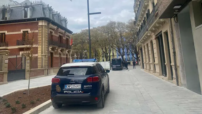 Unidades de Intervención Policial en la sede de Pamplona. CEDIDA
