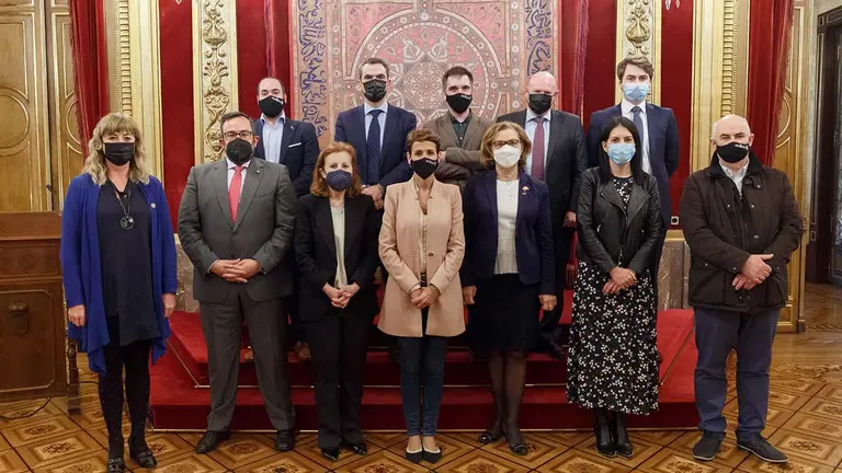 Imagen del encuentro mantenido entre la delegación europea y el Gobierno de Navarra - GOBIERNO DE NAVARRA