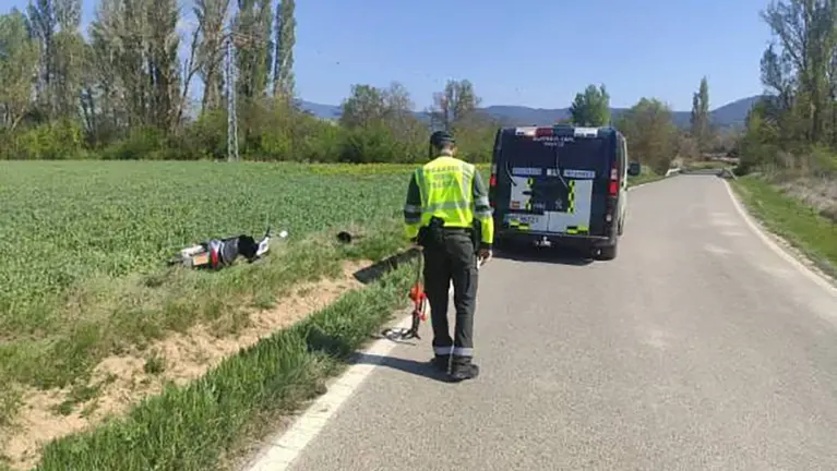 Herido un hombre de 77 años tras sufrir un accidente en Cáseda. GUARDIA CIVIL